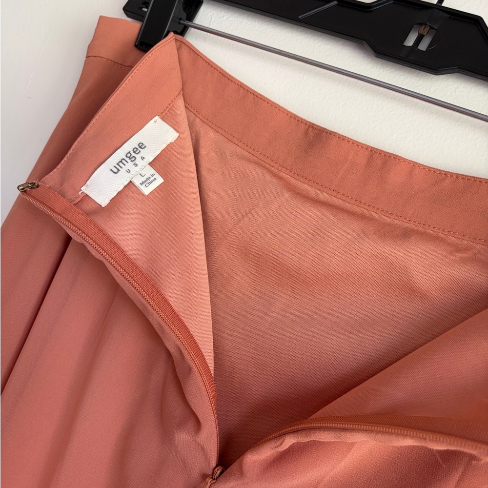 Umgee Chiffon Panel Tulip Wrap Midi Skirt Size L - Picture 5 of 6